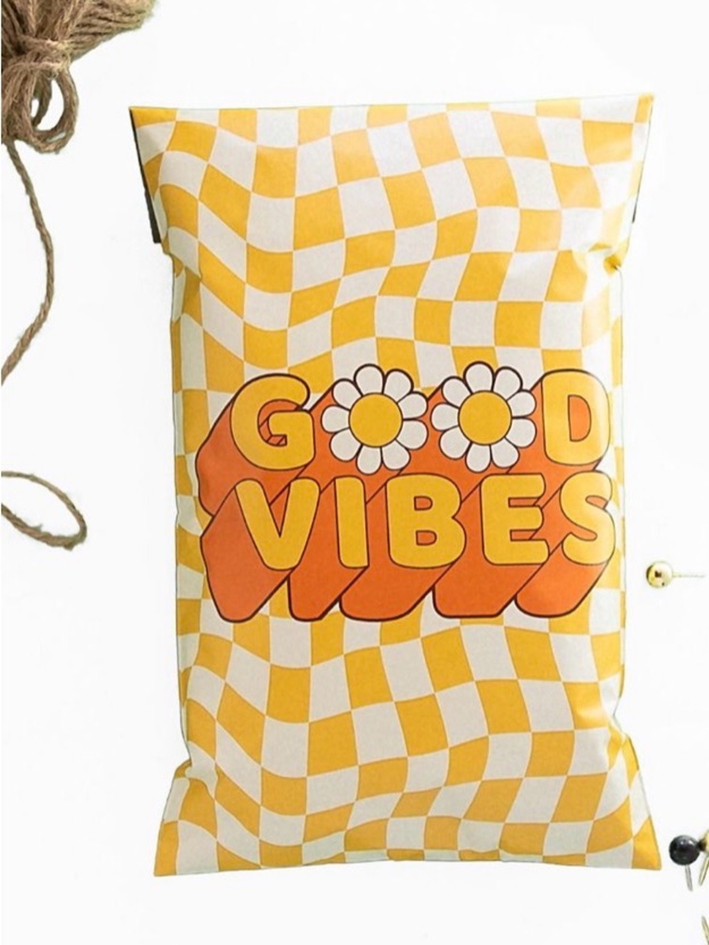 Good Vibes Yellow Shipping Mailer 15 pack 
6x9